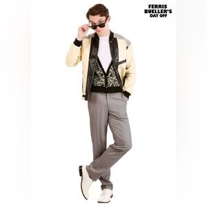 Stylish Black and Cream Bomber Jacket